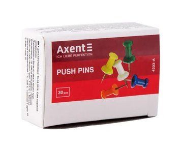 Кнопки-гвоздики Axent кольорові 30шт 4203 271479 фото