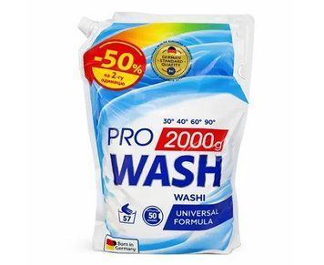 PRO WASH Гель для прання універс. 2000г (DOYPACK)+Засіб для прання капс. Квітка дощу 10шт.(DOYPACK) 272720 фото