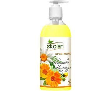 М''яке крем-мило" Еkolan" Ромашка-календула 1,0 л з дозатором 272774 фото
