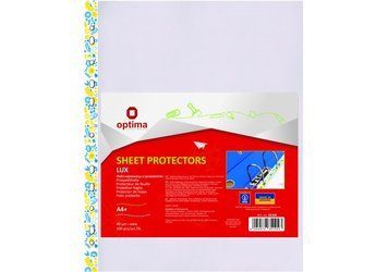 Файл для документів А4+ Optima. O35104. 40 мкм. 100 шт. глянець. з жовто-блакитним орнаментом 271518 фото