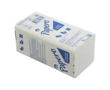 Полотенца бумажные целлюлозные Papero V-образные 150 л двухслойные 210х220 мм белые RV023 272847 фото