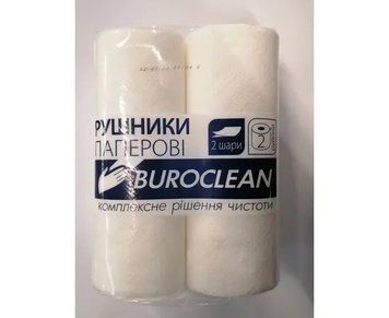 Рушники целюлозні "Buroclean", 2 рулони, білі 272849 фото