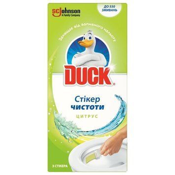 Освежитель Toilet Duck д/туалета (стикер) 3шт. 272676 фото