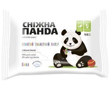 Сніжна панда туалетний папір вологий 48шт Baby Cream 272824 фото