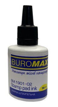 Штемпельна фарба BUROMAX 30 мл. чорна 138581 фото