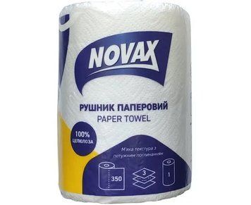 Полотенце целлюлозное Novax Джамбо 1 рулон 3 слой..350 л 272858 фото