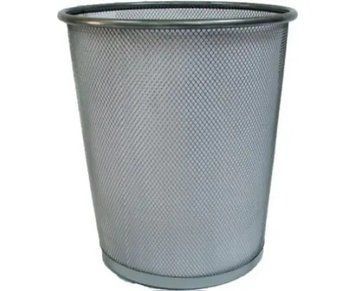 Корзина канцел. металева. велика (23. 5*29.5*33.5cм) кругла. срібна. Leader 271494 фото