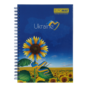 Зошит для нотаток. А5. 96арк.. на пружині клітинка. тверда обкладинка BM.2412 271446 фото