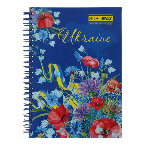 Зошит для нотаток. А5. 96арк.. на пружині клітинка. тверда обкладинка BM.2412 271446 фото
