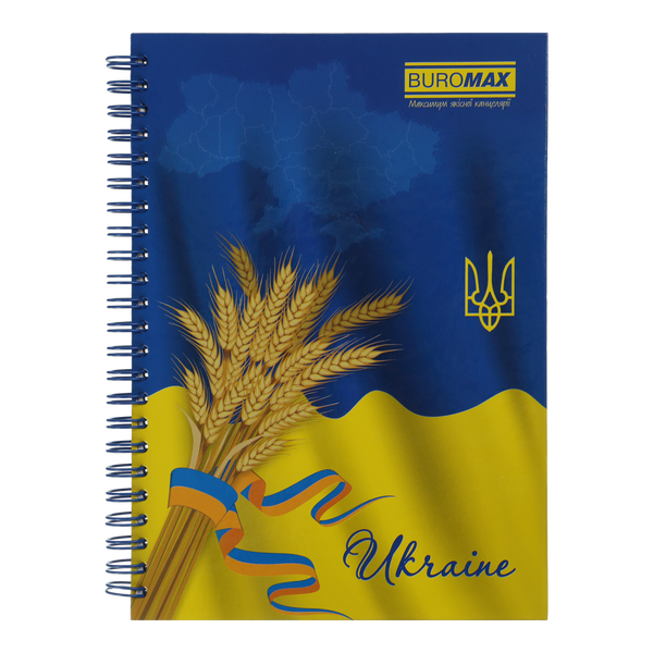 Зошит для нотаток. А5. 96арк.. на пружині клітинка. тверда обкладинка BM.2412 271446 фото