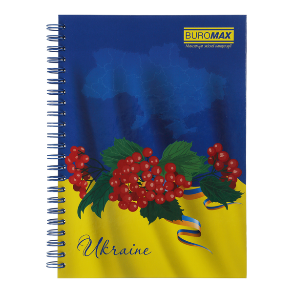 Зошит для нотаток. А5. 96арк.. на пружині клітинка. тверда обкладинка BM.2412 271446 фото
