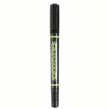 Маркер перманентный Baoke двухсторонний 2мм 0,5мм черный (MP2915-black) 273610 фото