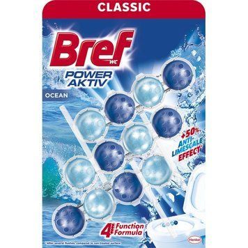Bref Цвет Aktiv 3* 50 г, блок для унитаза Океанская свежесть (шарики) 272699 фото